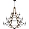 Quoizel Shire 15-Light Rustic Black Chandelier SHR5015RK - alternate 6
